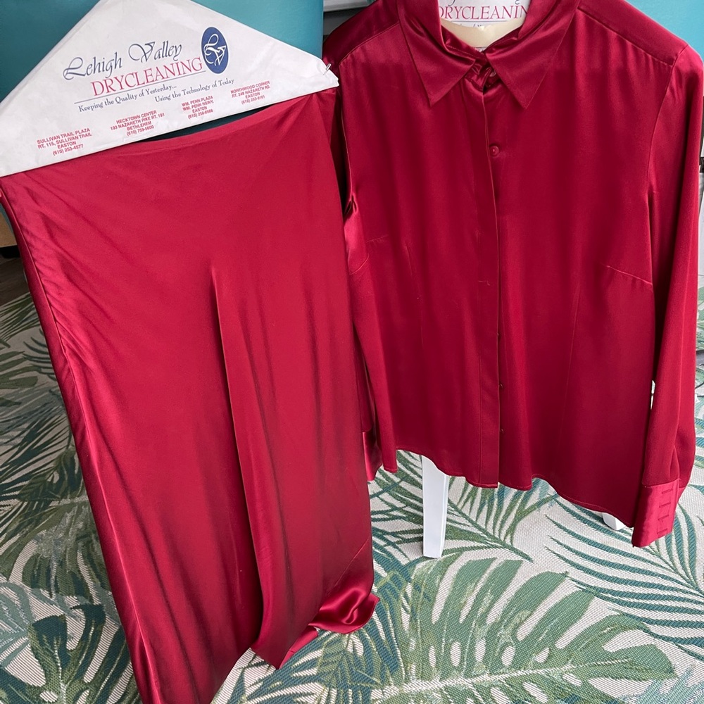 Silk skirt n blouse set